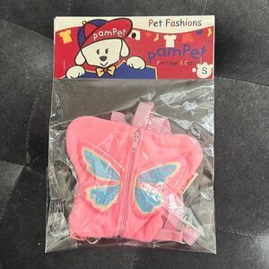 Butterfly zippered dog backpack size‎ small NWT